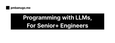 Contains the title of the post: Peer Programming with LLMs, For Senior+ Engineers
