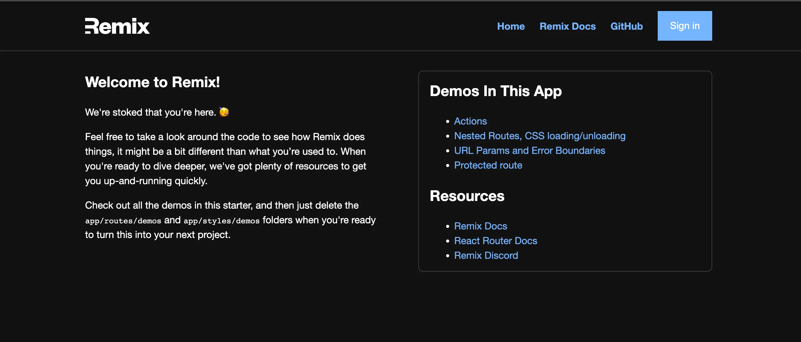 sample app