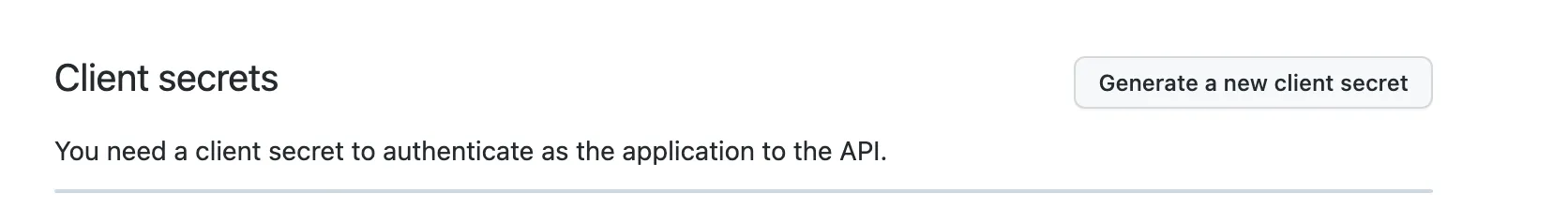 Generate a new client secret