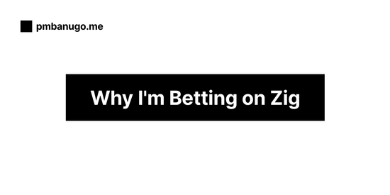 Contains the title of the post: The Road Ahead: Why I'm Going All-In on Zig